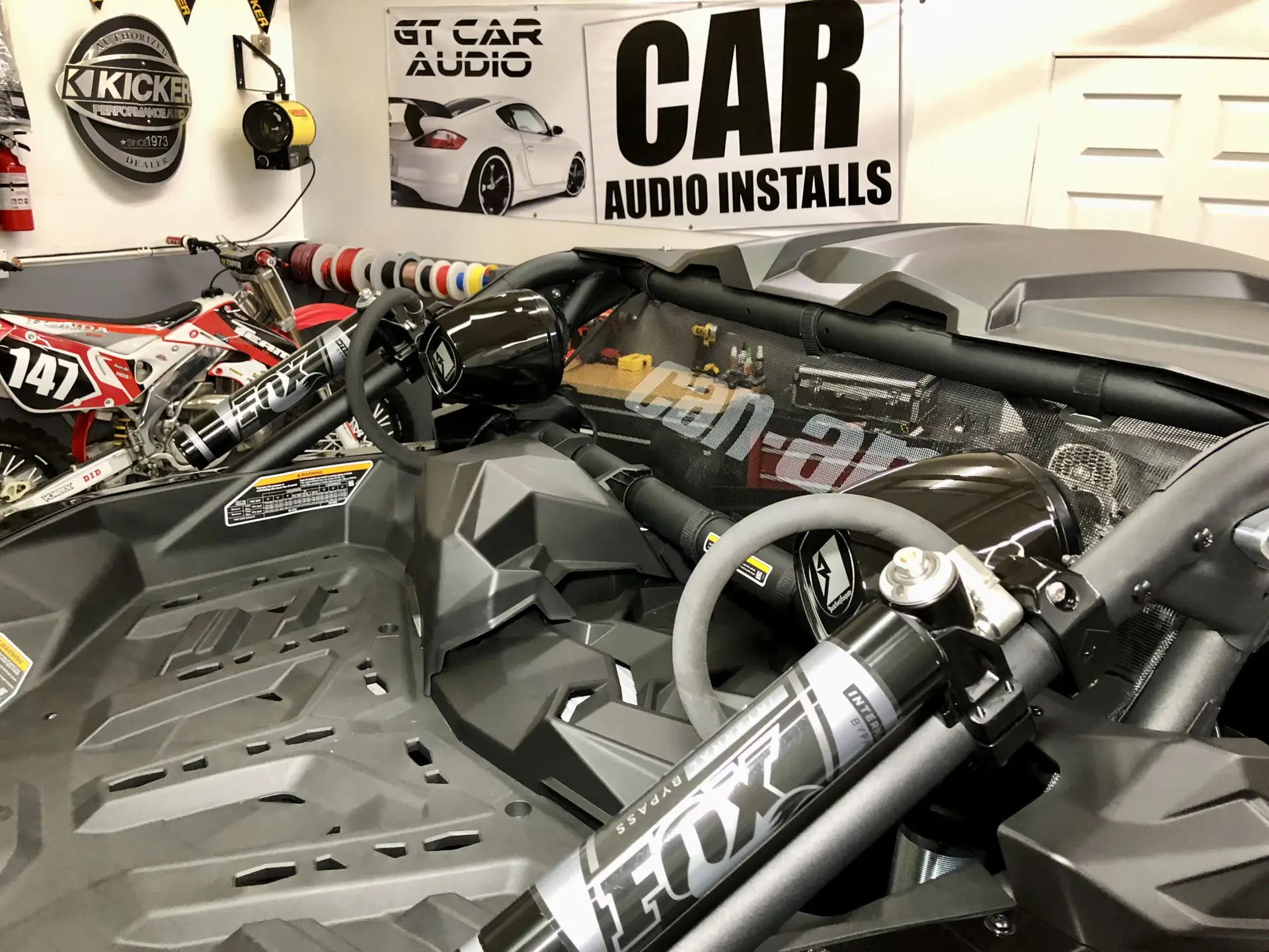SxS roll cage speaker installed by GT Car Audio in Redding